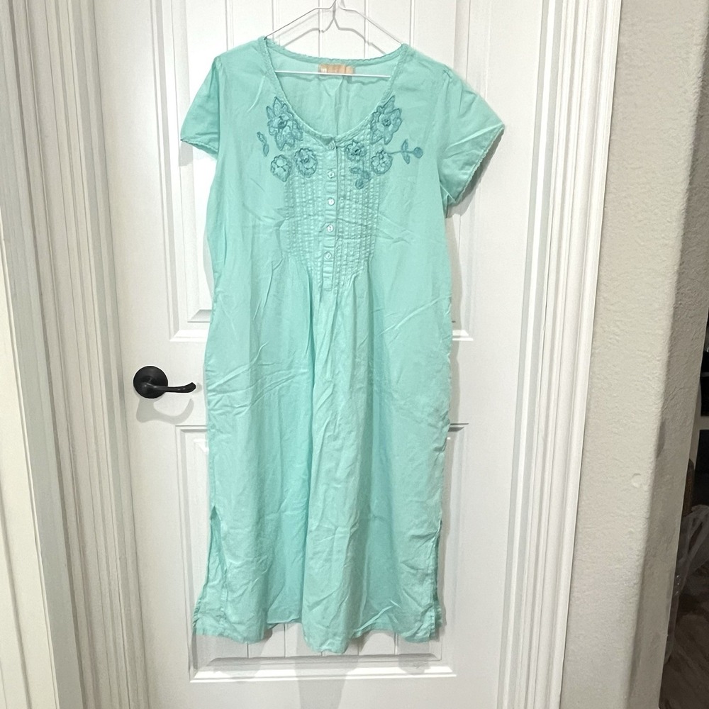 Babydoll Floral‎ Lace Nightgown Dress Large Prairie Cottage Grandma Core Country